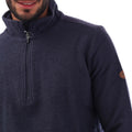 Navy - Side - Trespass Mens Taddingly Half Zip Fleece Top