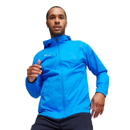 Blue - Side - Puma Mens TeamFinal All Weather Jacket