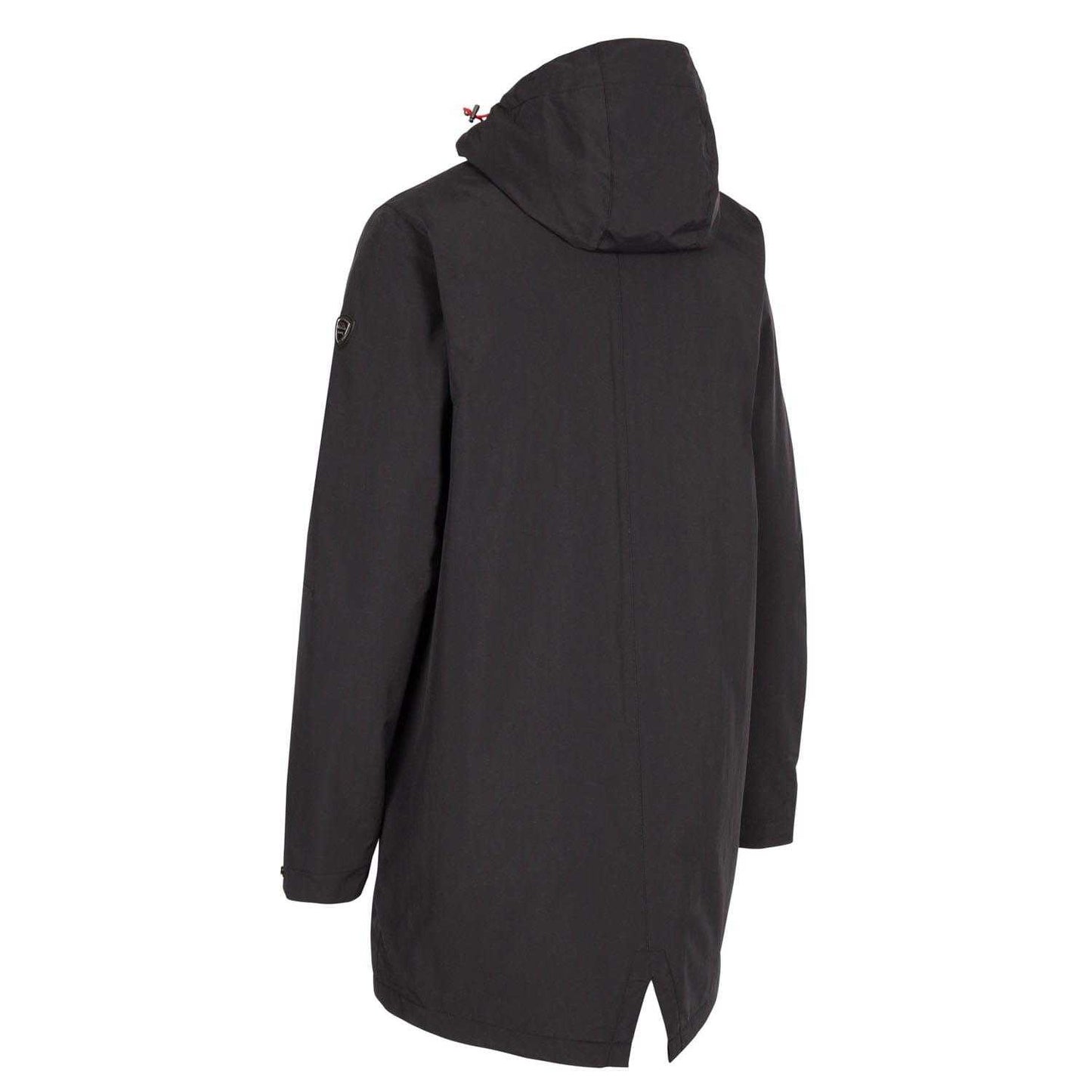 Black - Back - Trespass Womens-Ladies Overcast Waterproof Jacket