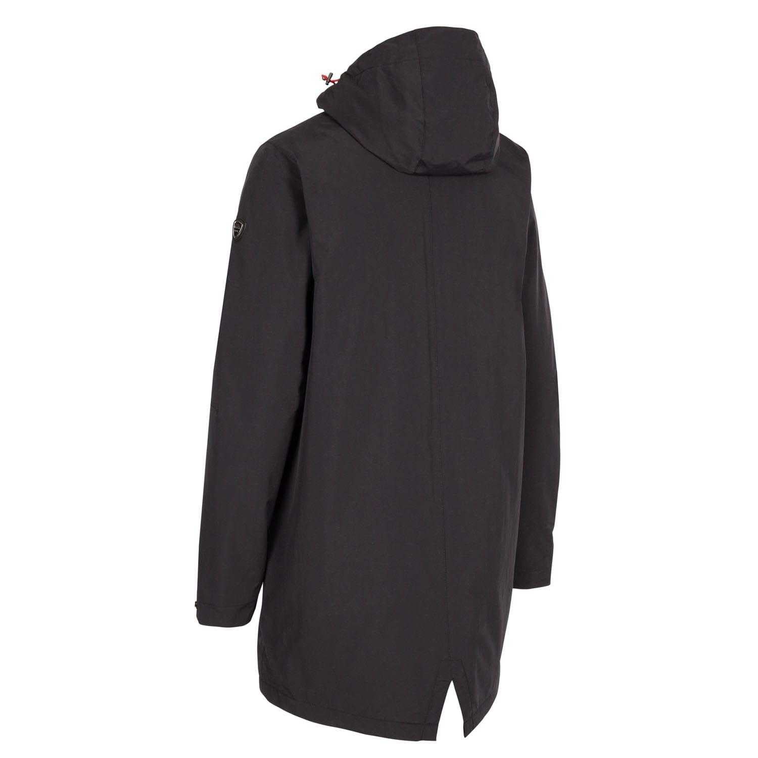 Black - Back - Trespass Womens-Ladies Overcast Waterproof Jacket