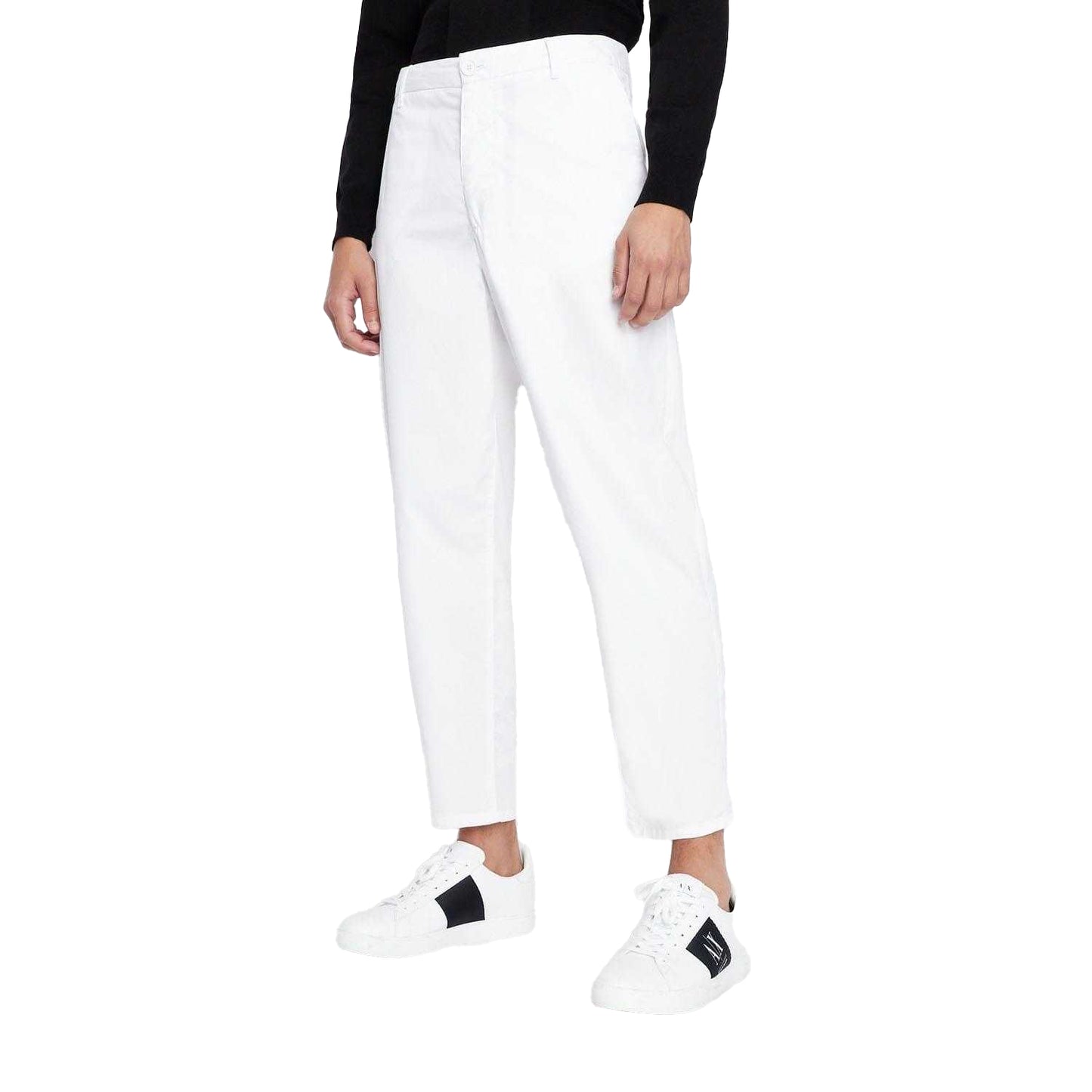 White - Side - Armani Exchange Mens Plain Trousers