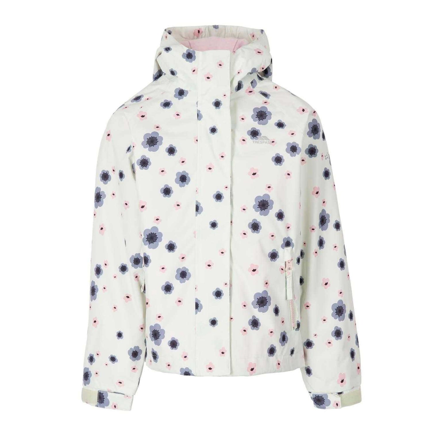 Blue-Cream - Front - Trespass Childrens-Kids Hopeful Waterproof Jacket
