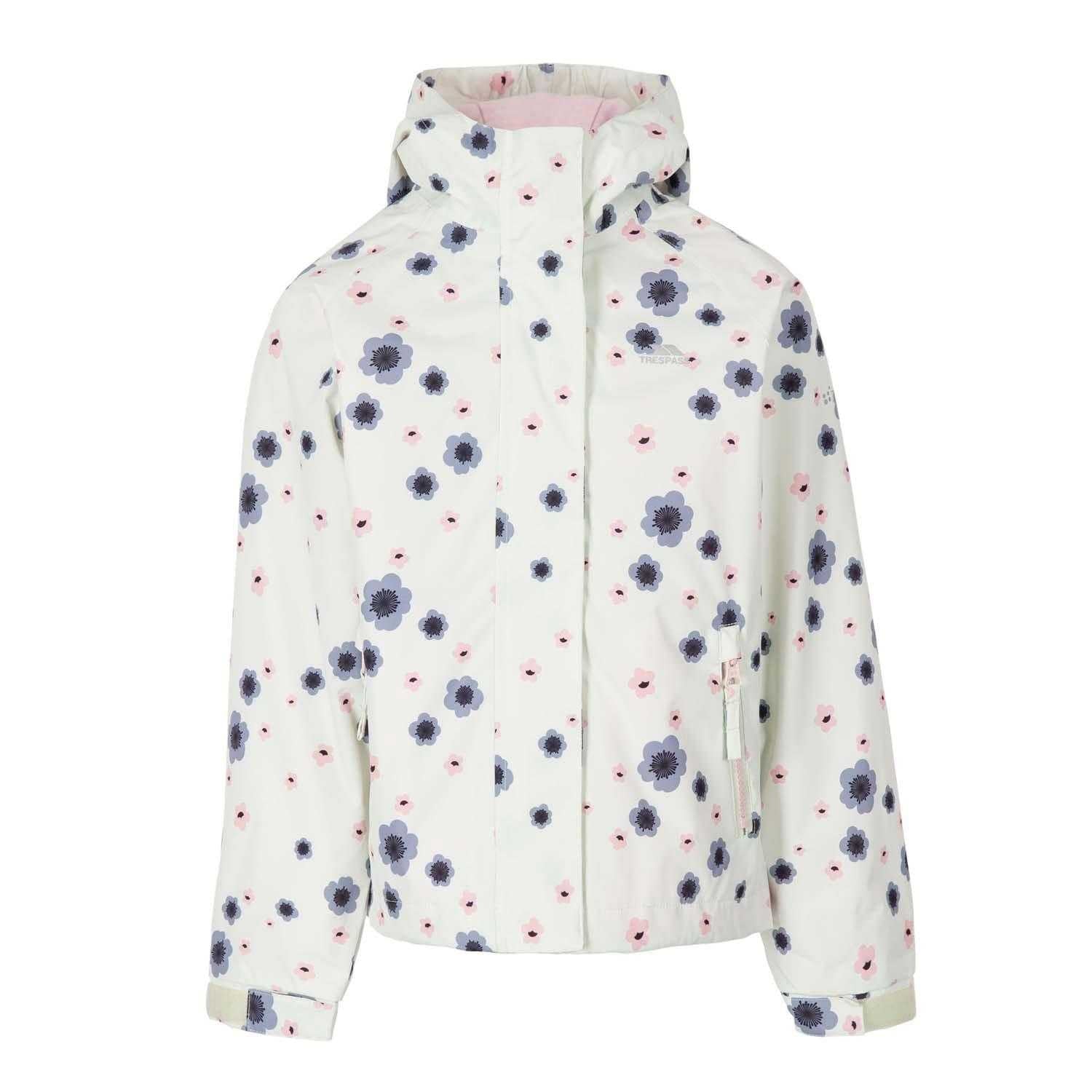 Blue-Cream - Front - Trespass Childrens-Kids Hopeful Waterproof Jacket