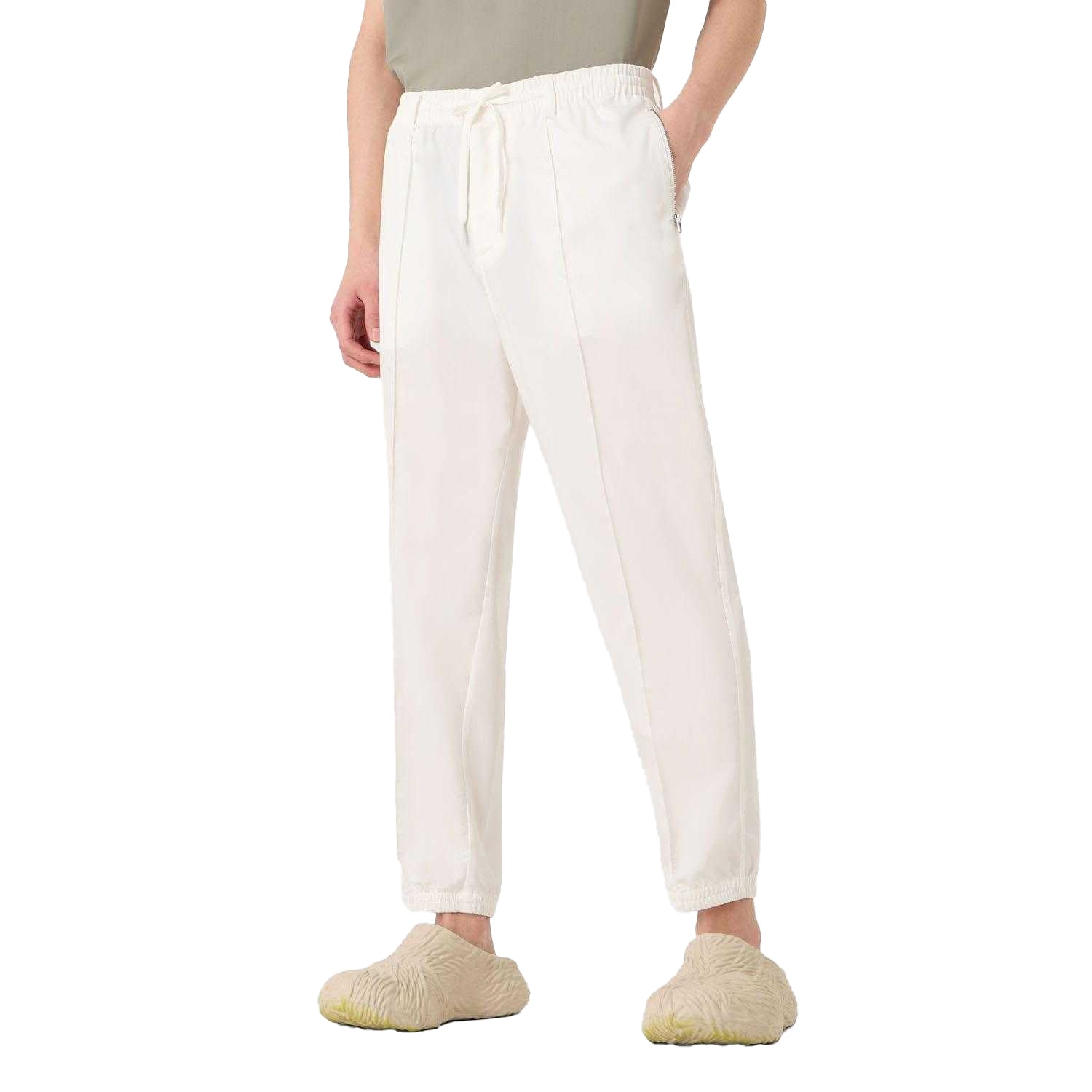 White - Side - Emporio Armani Mens Tapered Trousers