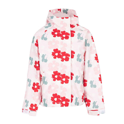 Red - Front - Trespass Childrens-Kids Hopeful Flowers Waterproof Jacket