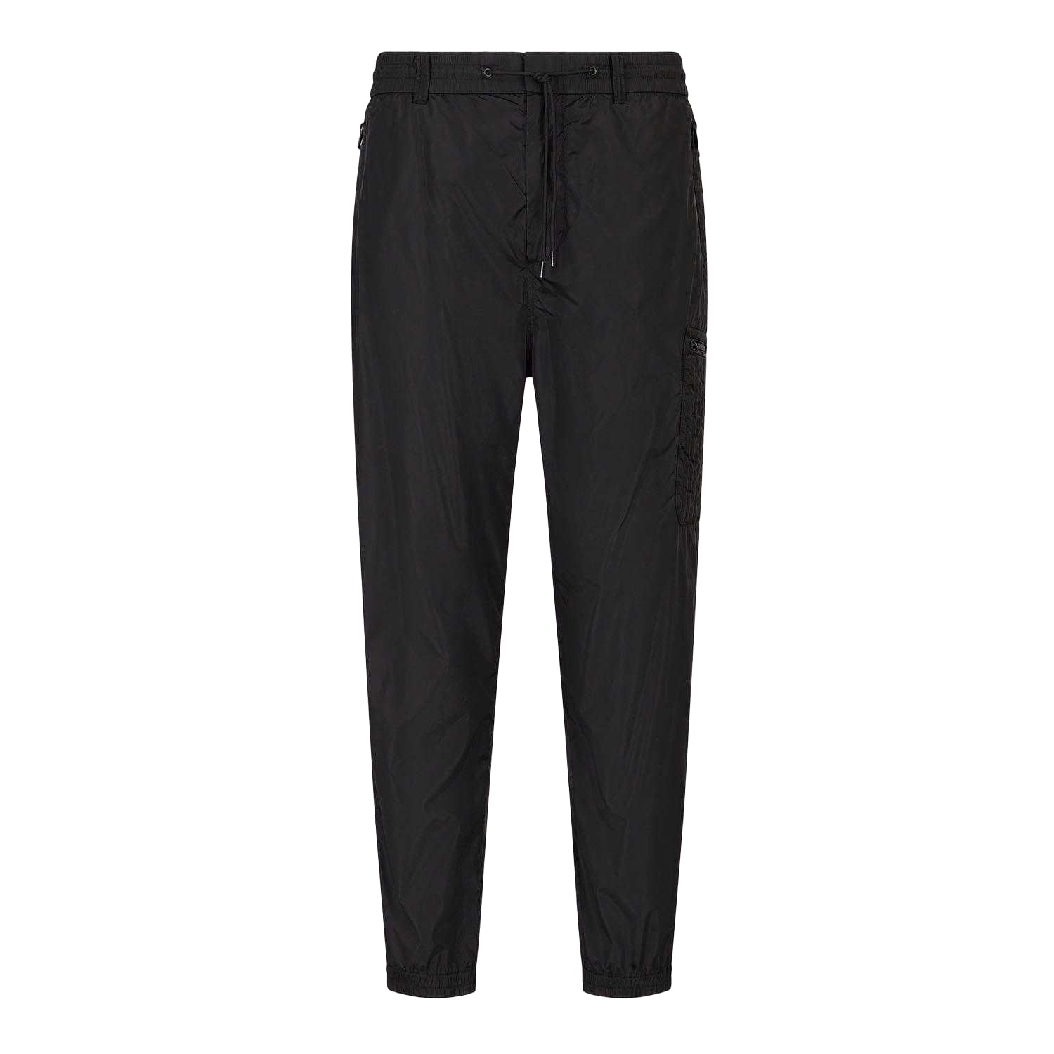 Black - Front - Emporio Armani Mens Elasticated Waist Trousers