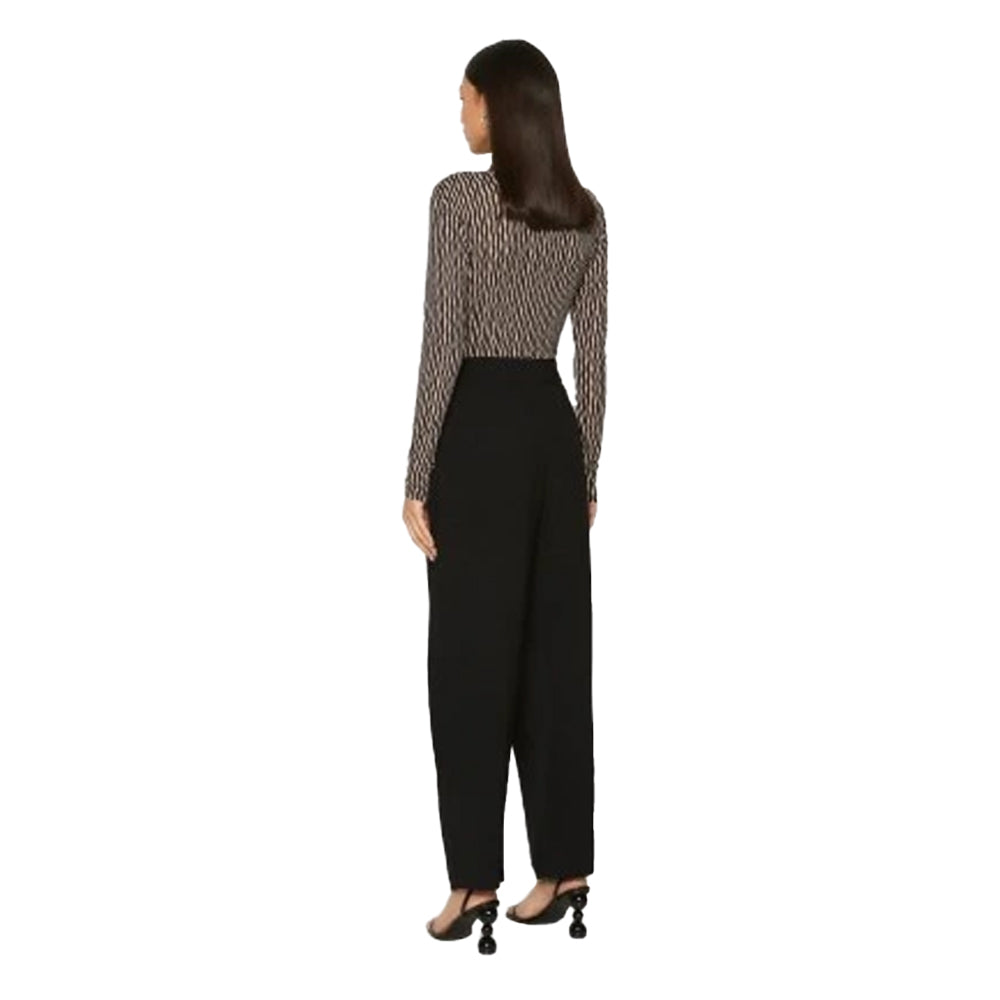 Black - Back - Armani Exchange Womens-Ladies Pleated Trousers