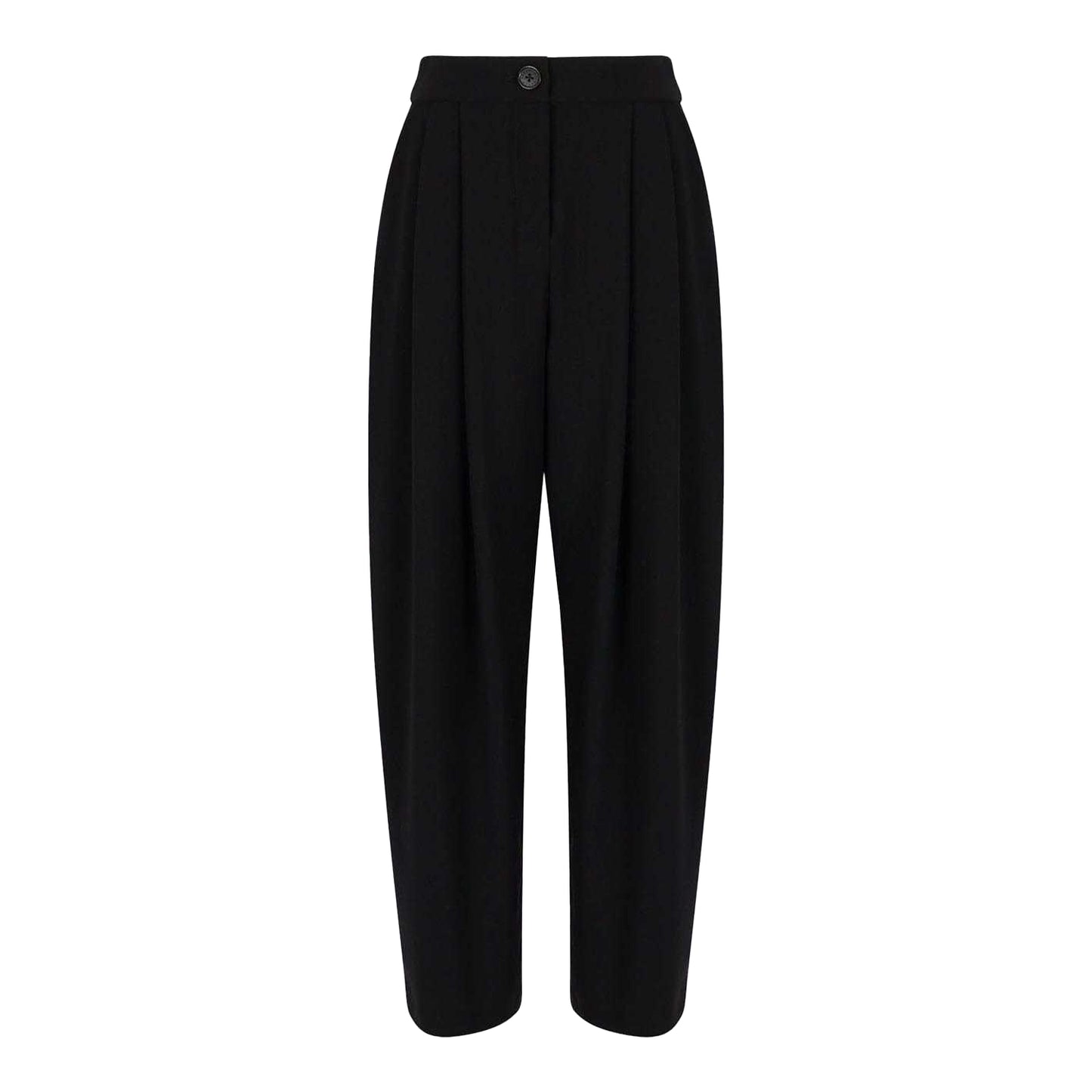 Black - Front - Armani Exchange Womens-Ladies Pleated Trousers
