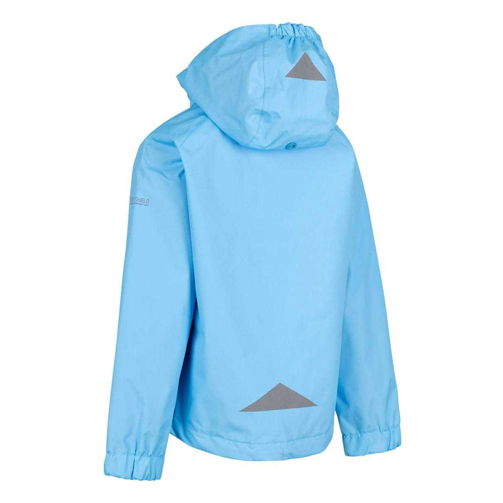 Blue - Back - Trespass Childrens-Kids Flexie Waterproof Jacket