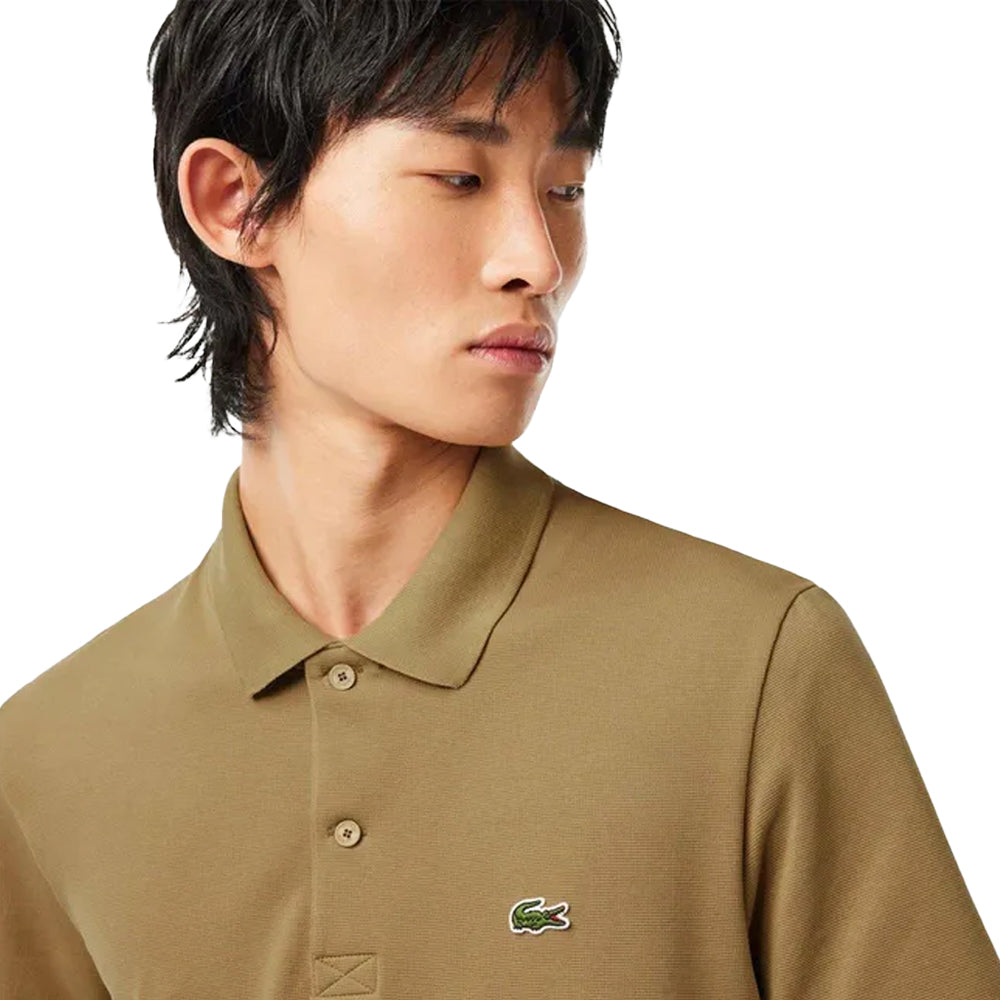 Brown - Side - Lacoste Mens Polycotton Regular Polo Shirt