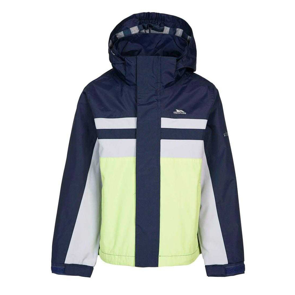 Green - Front - Trespass Childrens-Kids Raymont Waterproof Jacket