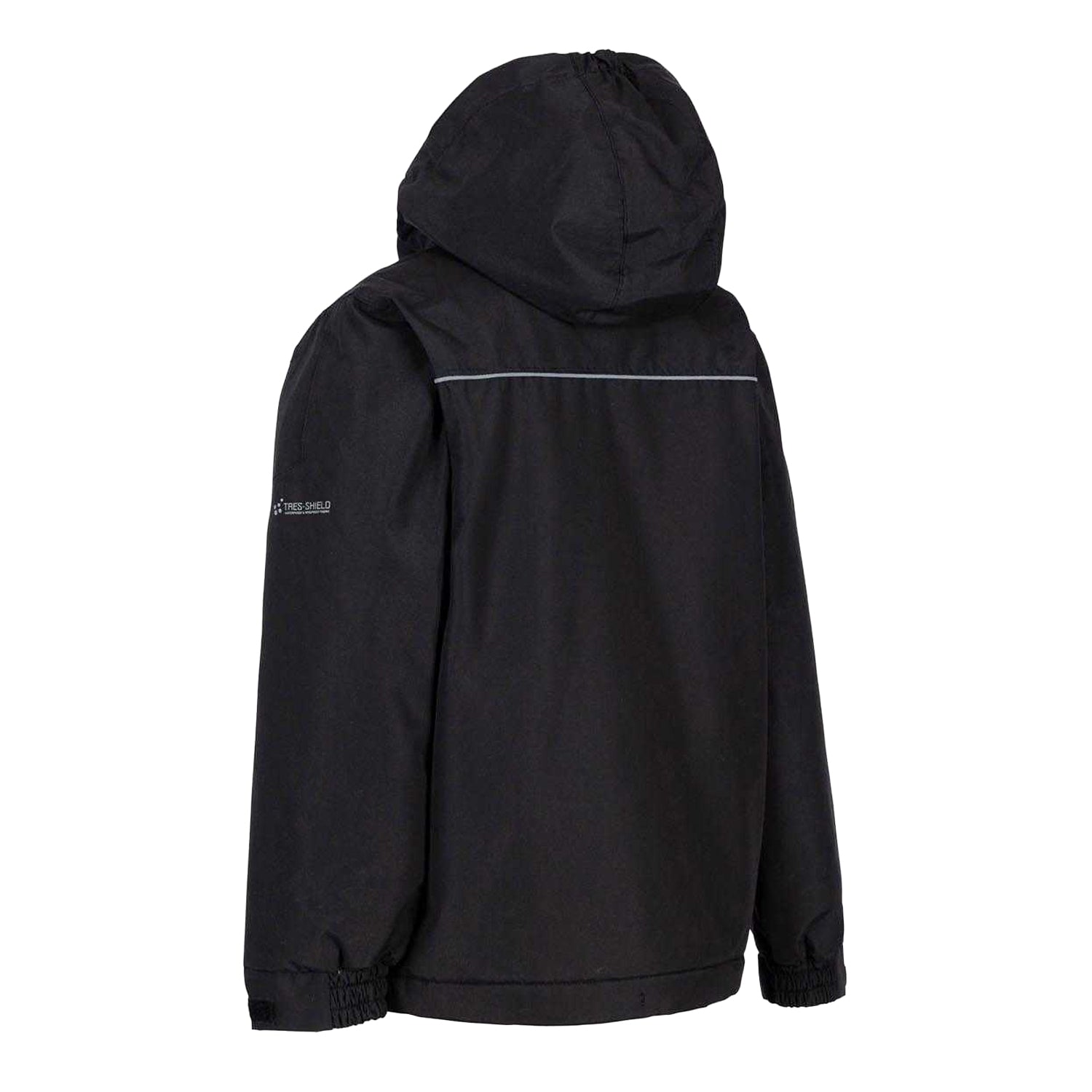 Black - Back - Trespass Childrens-Kids Lost Waterproof Jacket