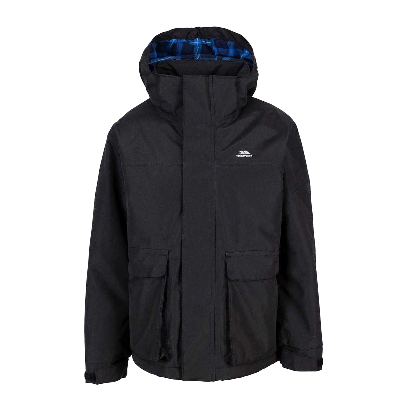 Black - Front - Trespass Childrens-Kids Lost Waterproof Jacket