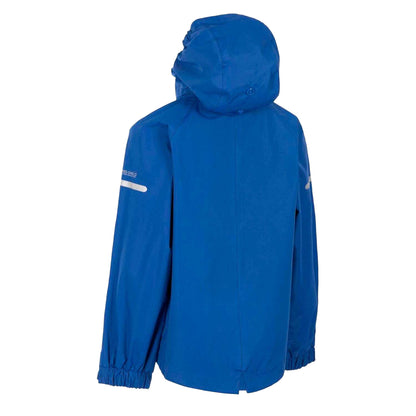 Blue - Back - Trespass Childrens-Kids Bluster Waterproof Jacket