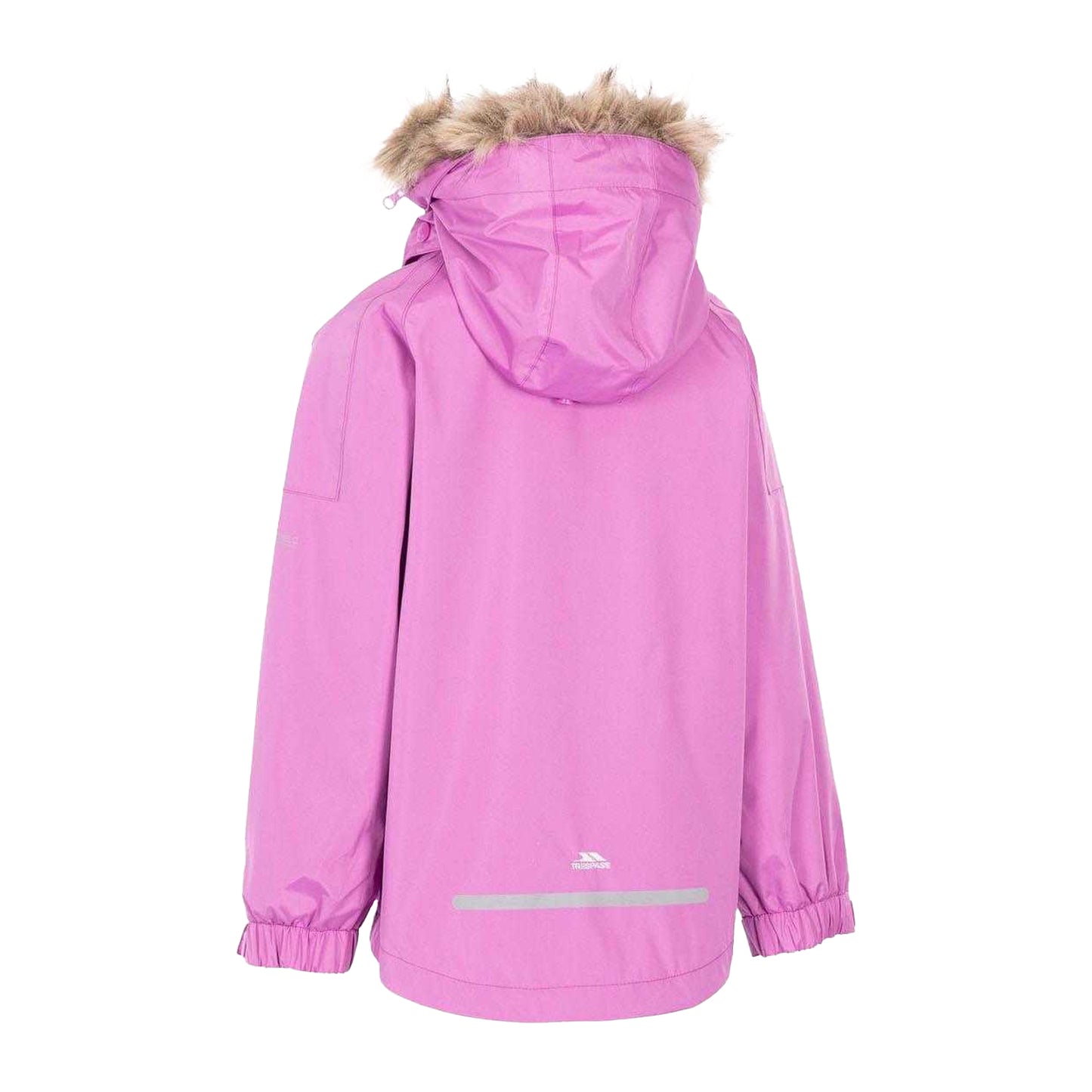 Pink - Back - Trespass Childrens-Kids Outshine 3 in 1 Waterproof Jacket