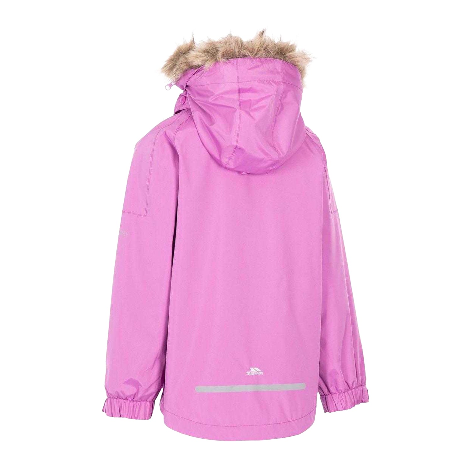 Pink - Back - Trespass Childrens-Kids Outshine 3 in 1 Waterproof Jacket
