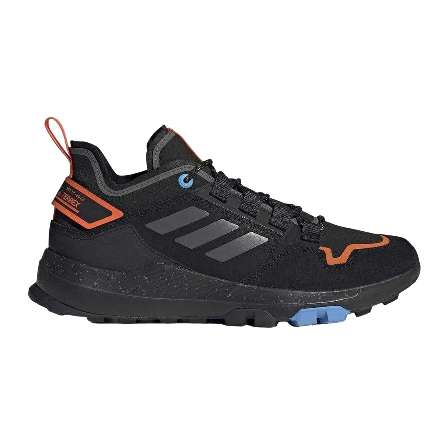 Black-Grey - Side - Adidas Mens Terrex Hikster Suede Walking Shoes