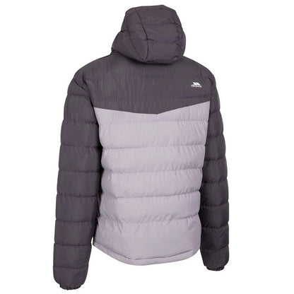 Carbon - Back - Trespass Mens Oskar Water Resistant Padded Jacket