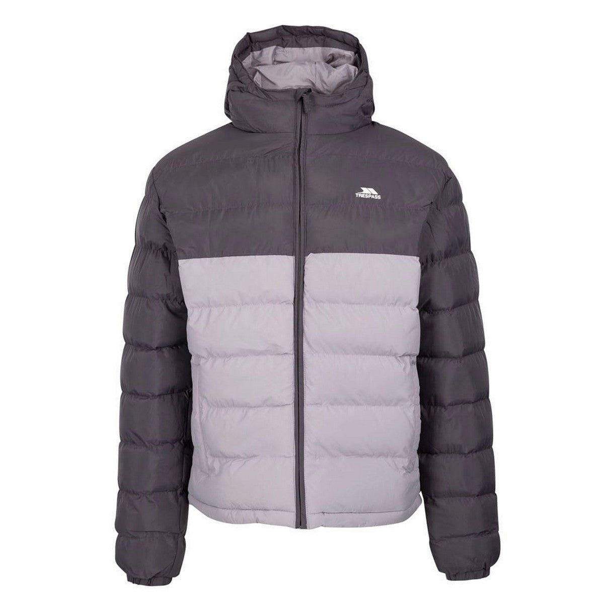 Carbon - Front - Trespass Mens Oskar Water Resistant Padded Jacket