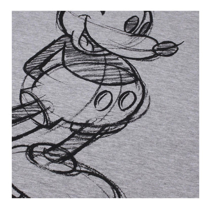 Grey - Side - Disney Womens-Ladies Mickey Mouse T-Shirt Dress