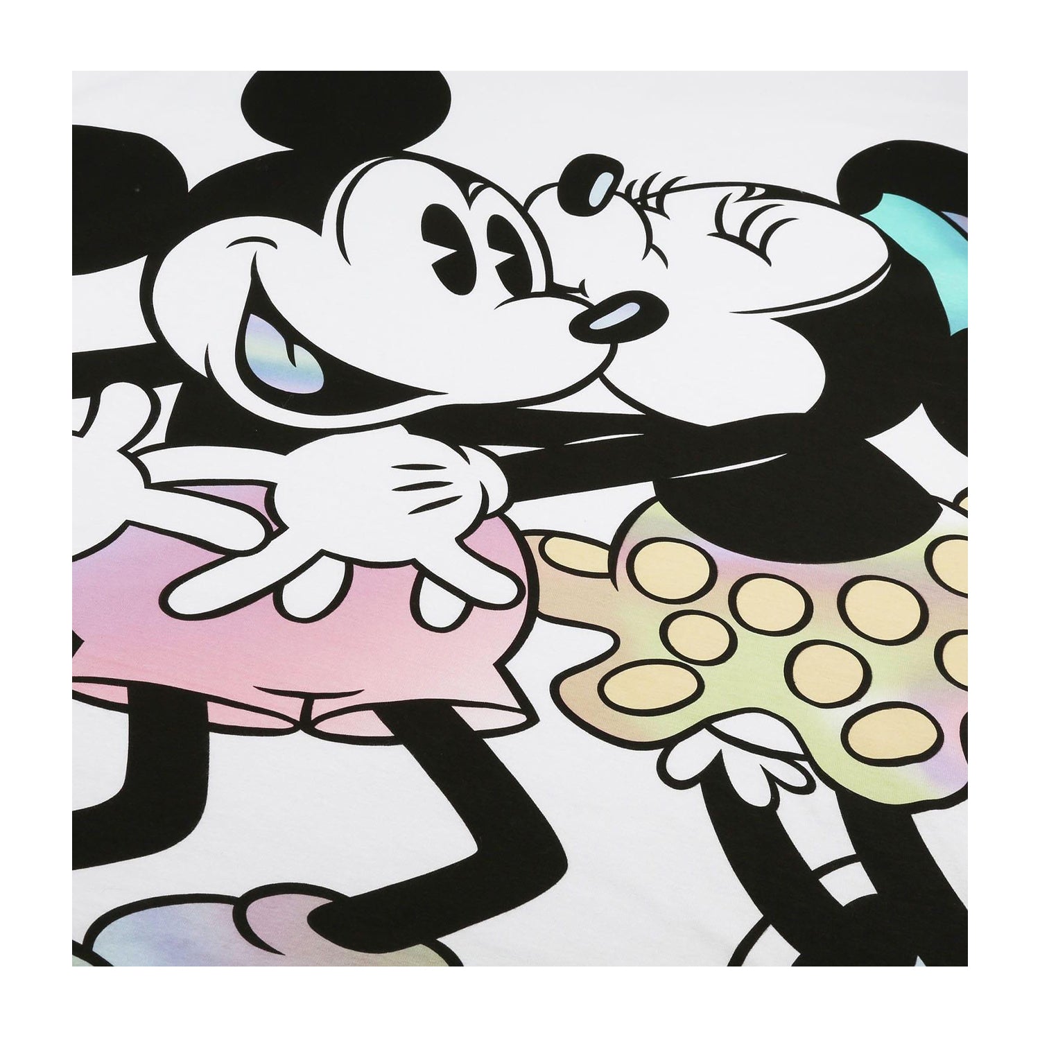White - Side - Disney Womens-Ladies Mickey & Minnie Mouse T-Shirt Dress