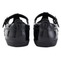 Black - Back - Kickers Womens-Ladies Patent Leather T-Bar Shoes