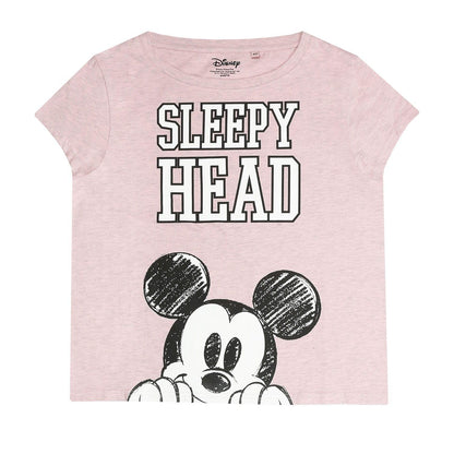Multicoloured - Back - Mickey Mouse Womens-Ladies Long Pyjama Set