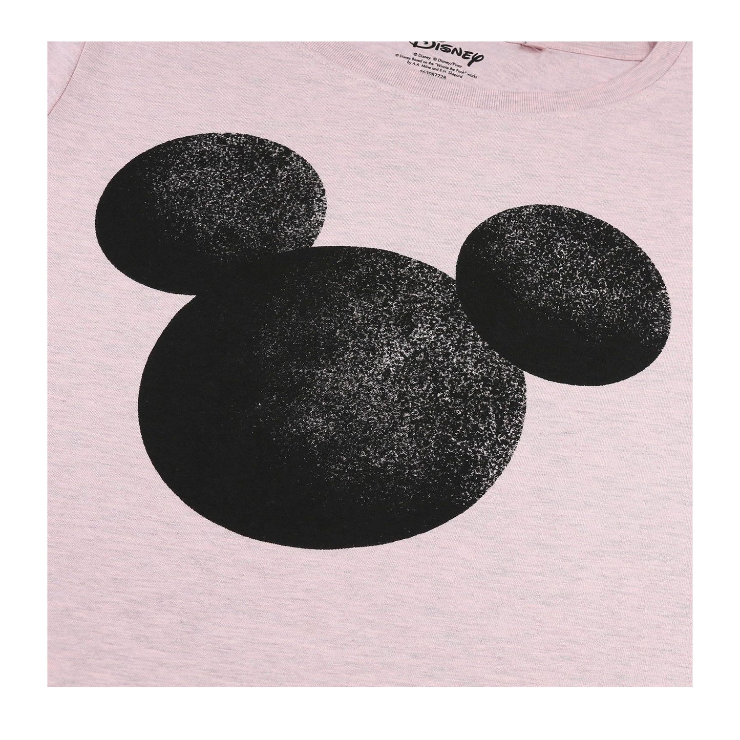 Pink - Side - Mickey Mouse Womens-Ladies Long Pyjama Set