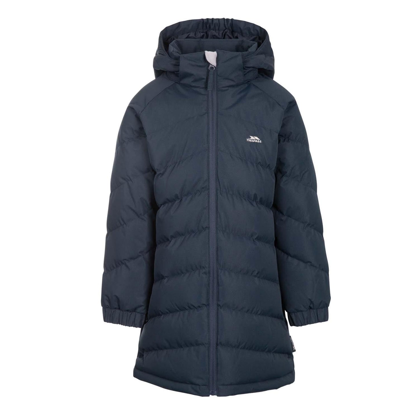 Navy - Front - Trespass Childrens-Kids Faymont Padded Jacket