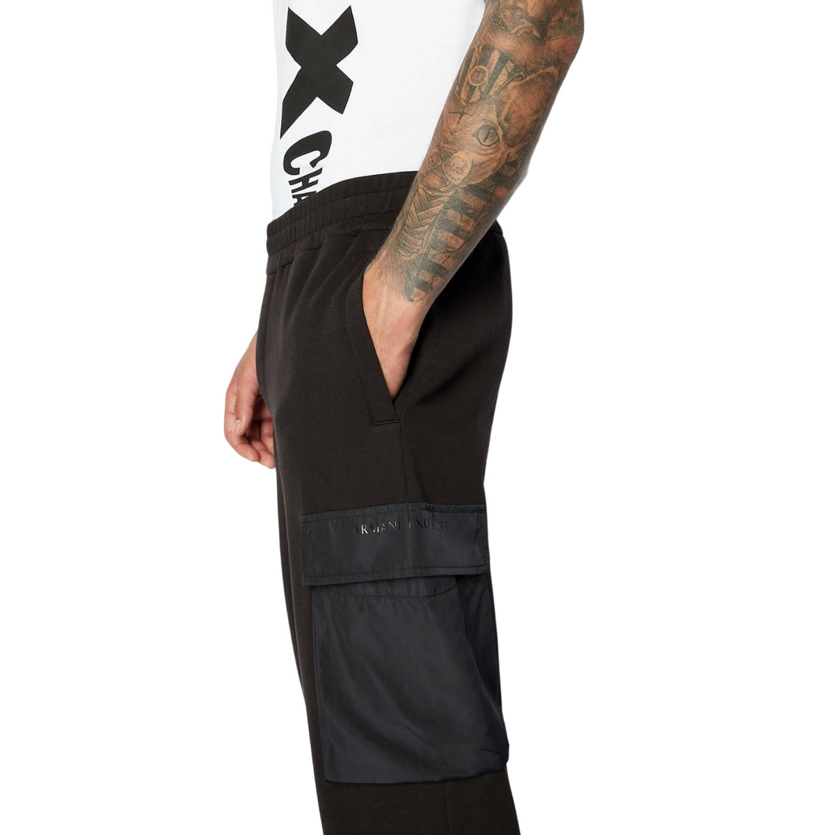 Black - Side - Armani Exchange Mens Trousers