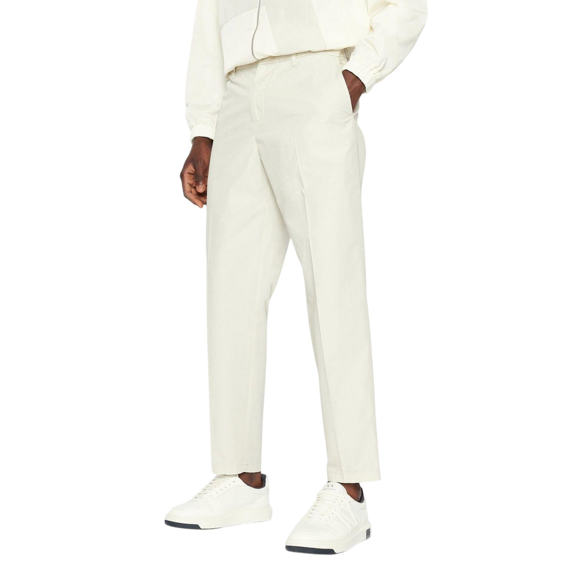 White - Lifestyle - Armani Exchange Mens Narrow Trousers