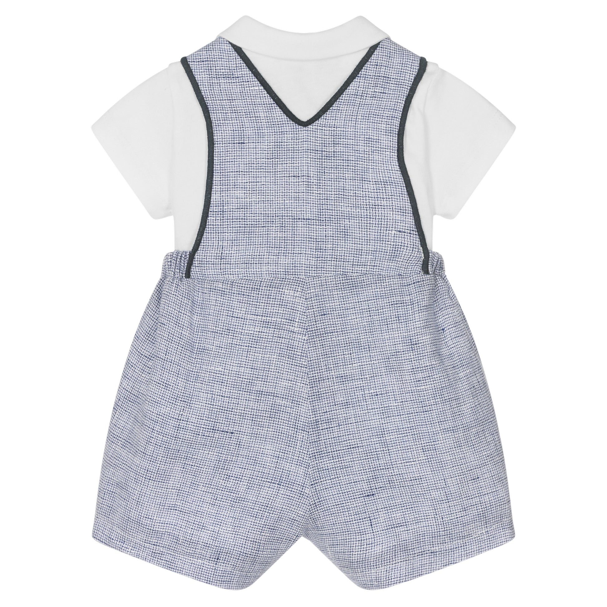 Blue - Back - Emporio Armani Baby Sleepsuit