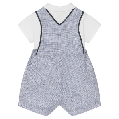Blue - Back - Emporio Armani Baby Sleepsuit