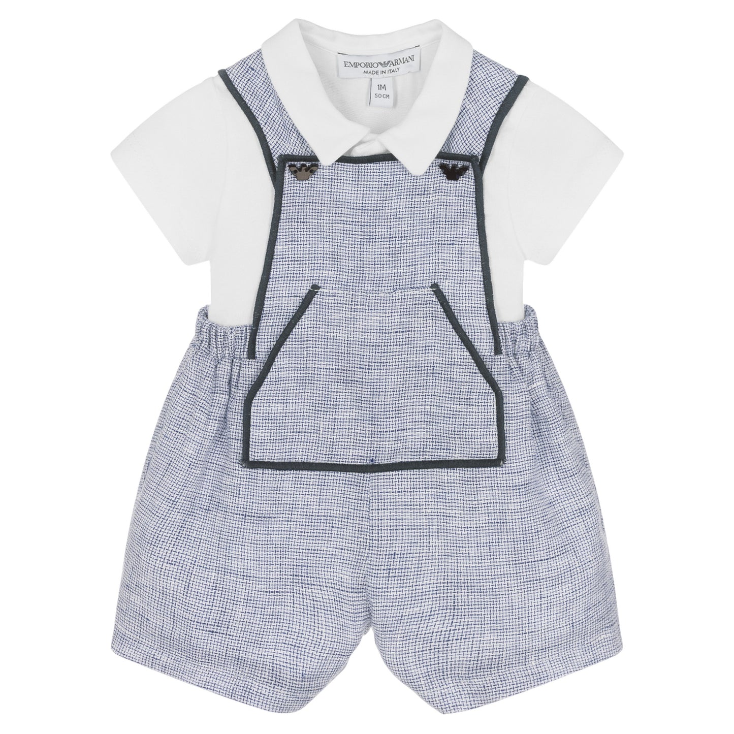 Blue - Front - Emporio Armani Baby Sleepsuit