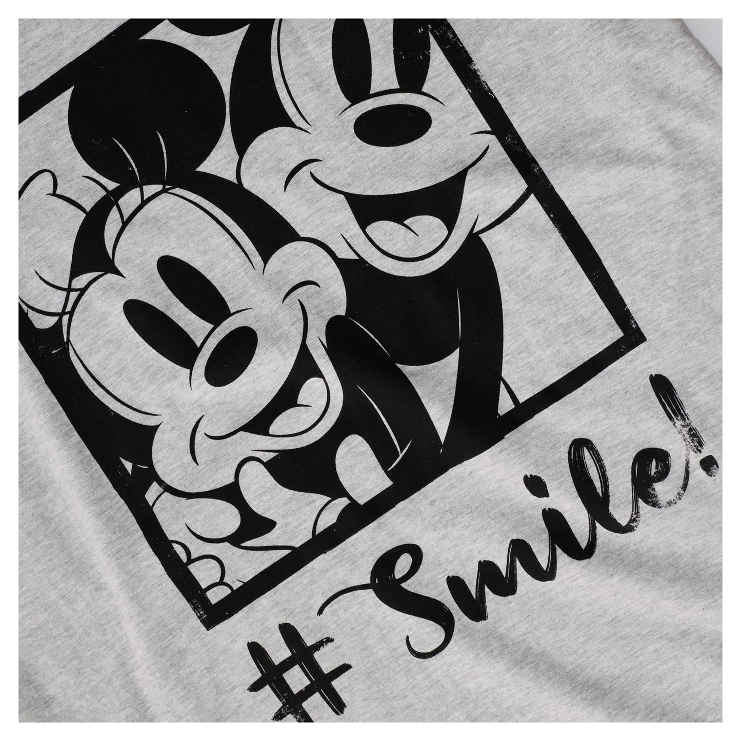 Grey - Back - Disney Womens-Ladies # Smile T-Shirt Dress