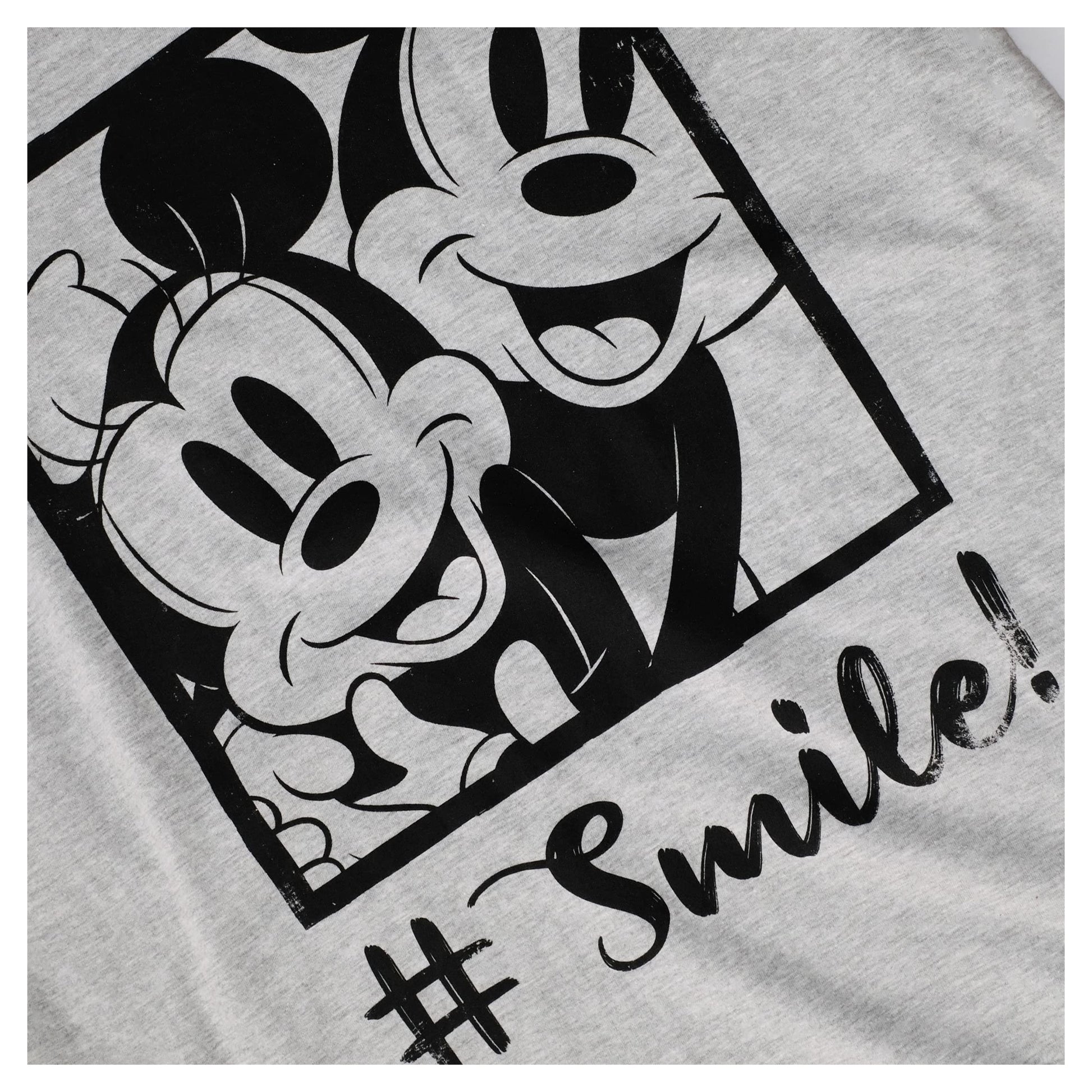 Grey - Back - Disney Womens-Ladies # Smile T-Shirt Dress