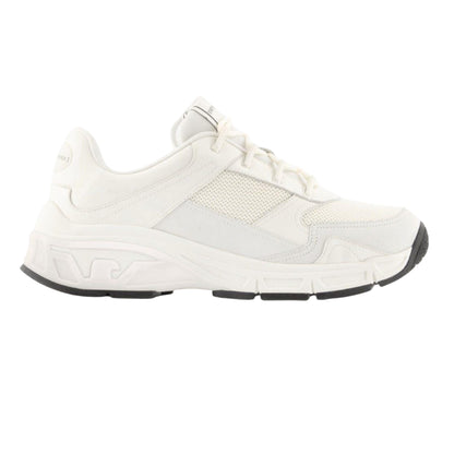 Off White - Side - Emporio Armani Mens Leather Trainers