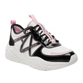 White-Black-Pink - Front - Armani Exchange Womens-Ladies Trainers