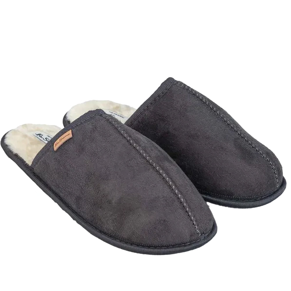 Grey - Front - Ben Sherman Mens Country Club Mule Slippers