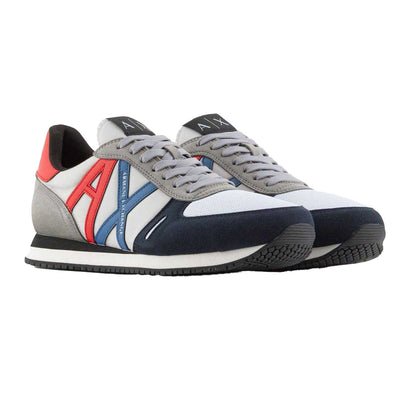 Navy-Red-Grey - Pack Shot - Armani Exchange Mens Trainers