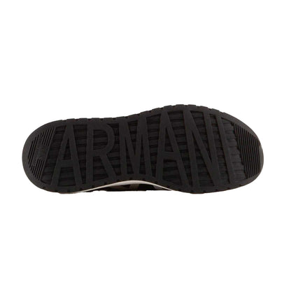 White-Black - Front - Armani Exchange Mens Trainers