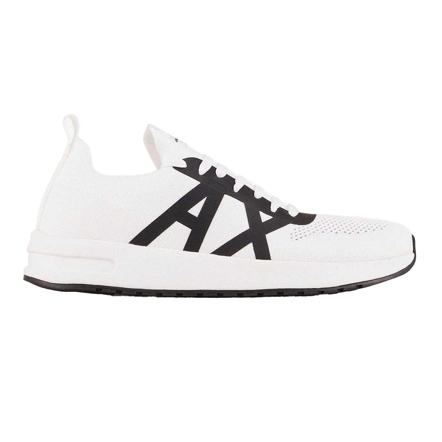 White-Black - Back - Armani Exchange Mens Trainers