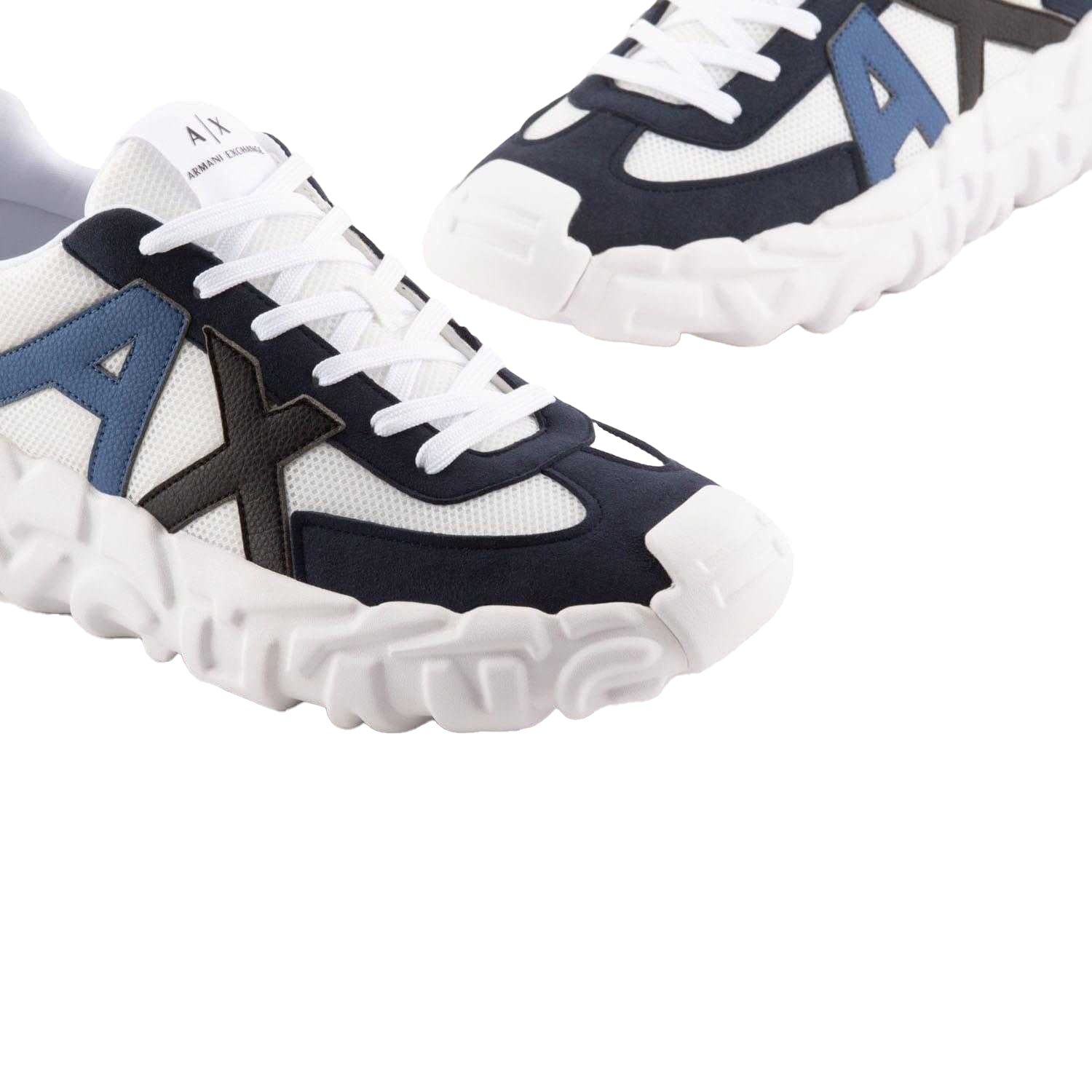 White-Navy - Lifestyle - Armani Exchange Mens Trainers