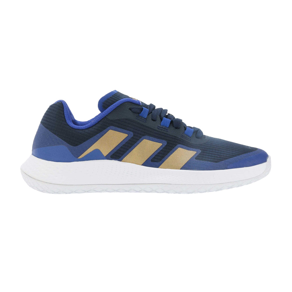 Navy-Gold - Side - Adidas Mens Forcebounce Volleyball Trainers