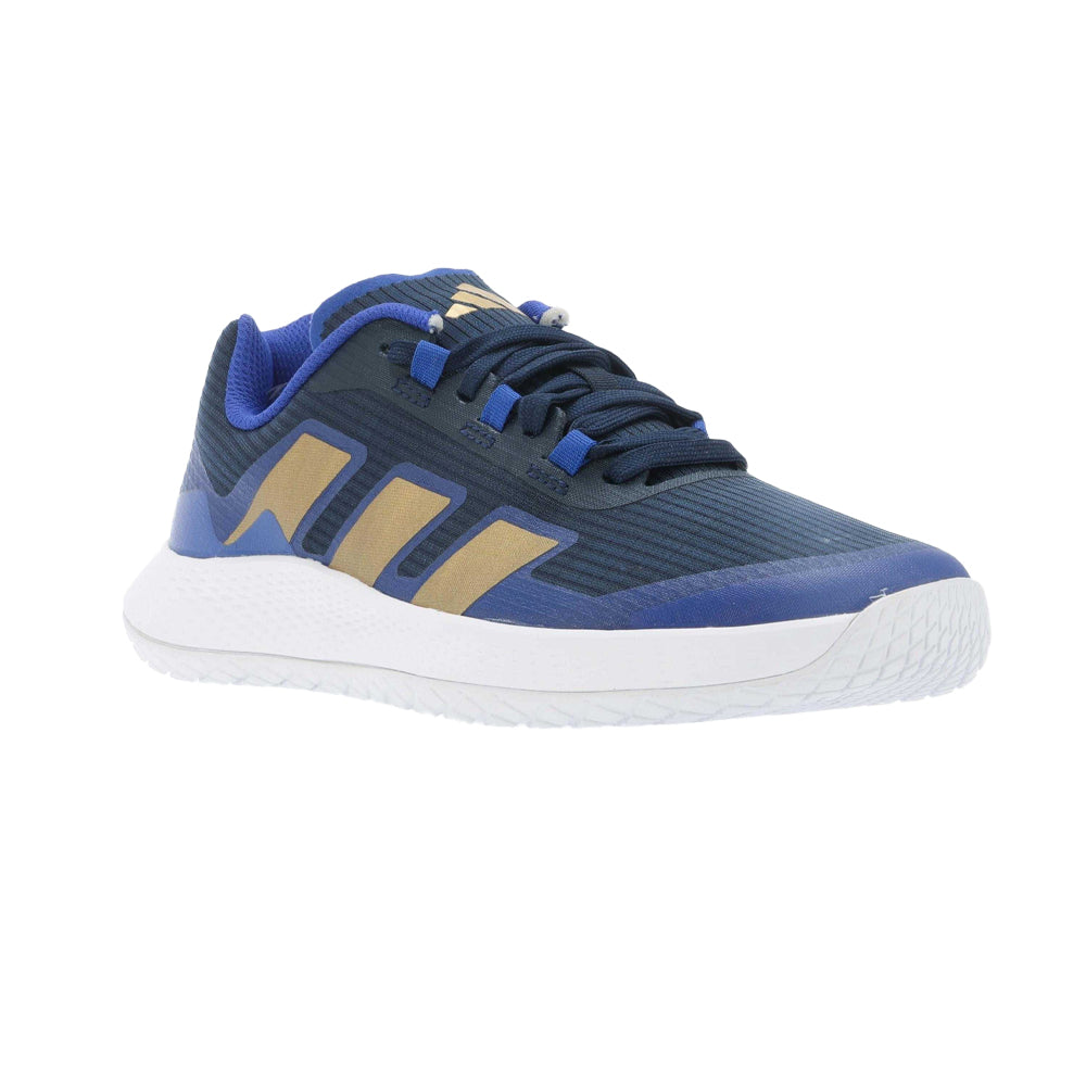Navy-Gold - Front - Adidas Mens Forcebounce Volleyball Trainers
