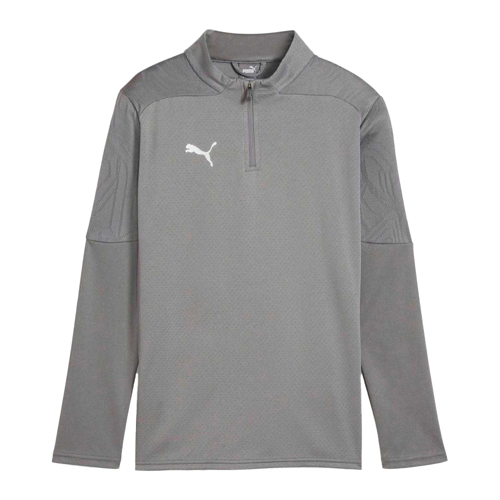 Grey - Front - Puma Childrens-Kids Quarter Zip Training Top