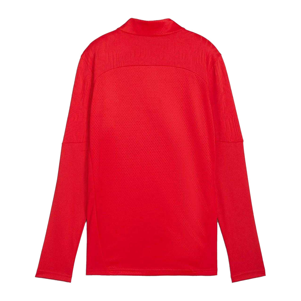 Red - Back - Puma Mens TeamFinal Quarter Zip Training Top