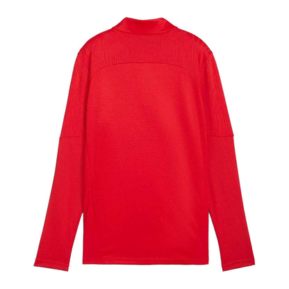 Red - Back - Puma Mens TeamFinal Quarter Zip Training Top