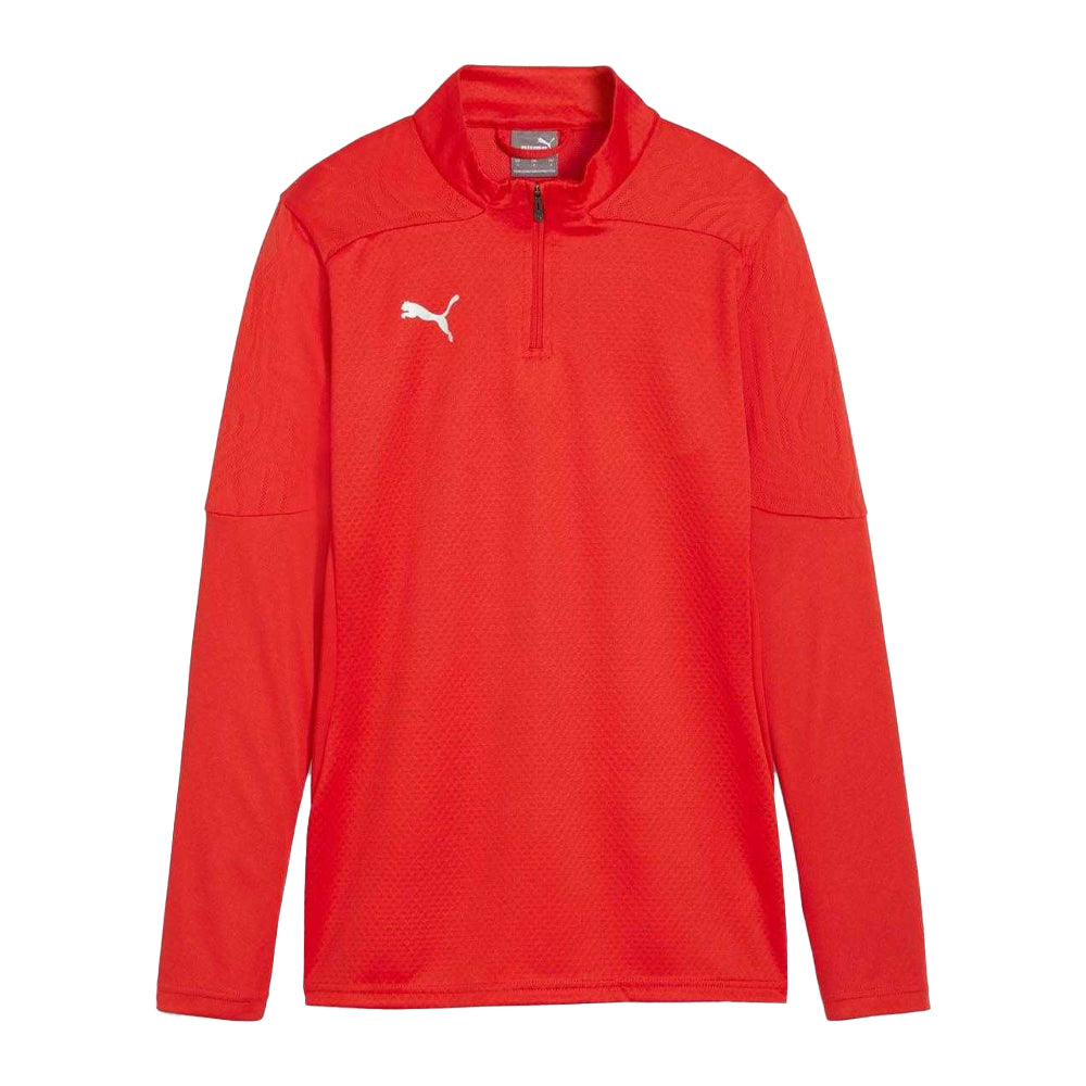 Red - Front - Puma Mens TeamFinal Quarter Zip Training Top