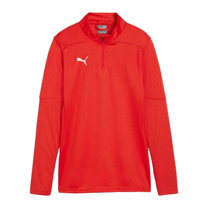 Red - Front - Puma Mens TeamFinal Quarter Zip Training Top